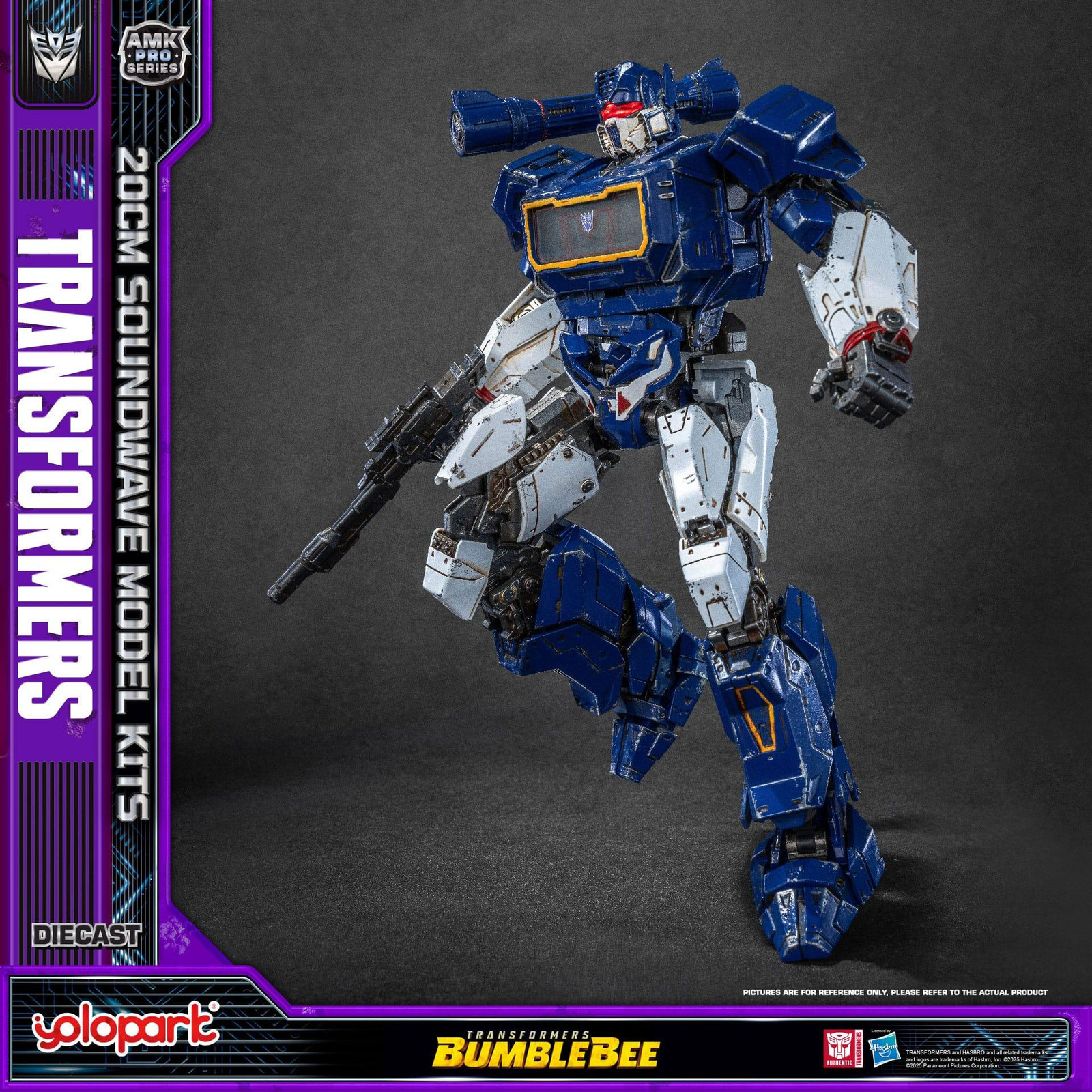 Yolopark Transformers Bumblebee AMK Pro Serie Soundwave plastic modelbouwset, 20 cm