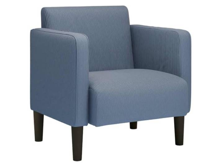 vidaXL Sessel mit Armlehnen Blau 54 cm Cordstoff