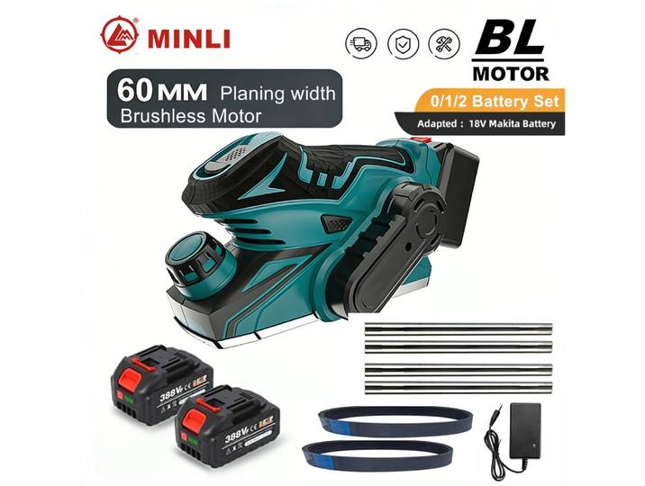 Raboteuse électrique sans fil, moteur sans balais, défonceuse électrique, machine à découper le bois, outil de travail du bois pour batterie Makita 18V