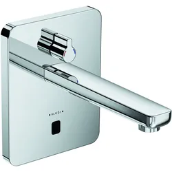 KLUDI ZENTA SL E Elektronische Waschtischarmatur, Ausladung 190mm, Temperaturwahlgriff, Strom- oder Batteriebetrieb, chrom, 3850005
