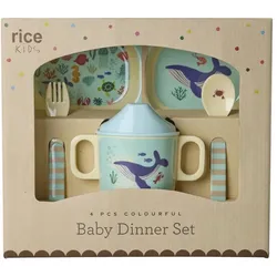 Rice, Kindergeschirr + Kinderbesteck, Blue Ocean
