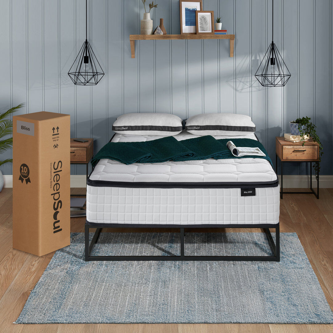White Noise Bliss 2000 Pocket Sprung Mattress Super King (180 x 200 cm)