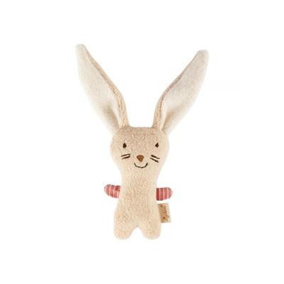 Sigikid 39986 - Greifling Rassel Hase, sigibaby, Baumwolle, 15 cm