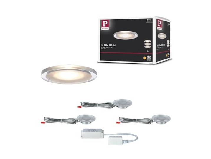 Paulmann LED Möbeleinbauleuchten Whirl Set 3x2,4W 2700K Satin