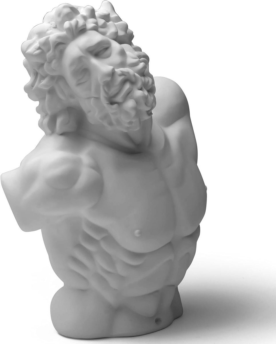 Klassieke buste sculptuur van een Grieks mythologisch hoofd voor huisdecoratie, Hars, Hoogte: 14 cm