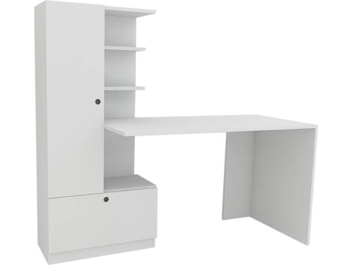 Bureau en bois \ Domingos\ - 149 x 61 x 73 cm - Blanc