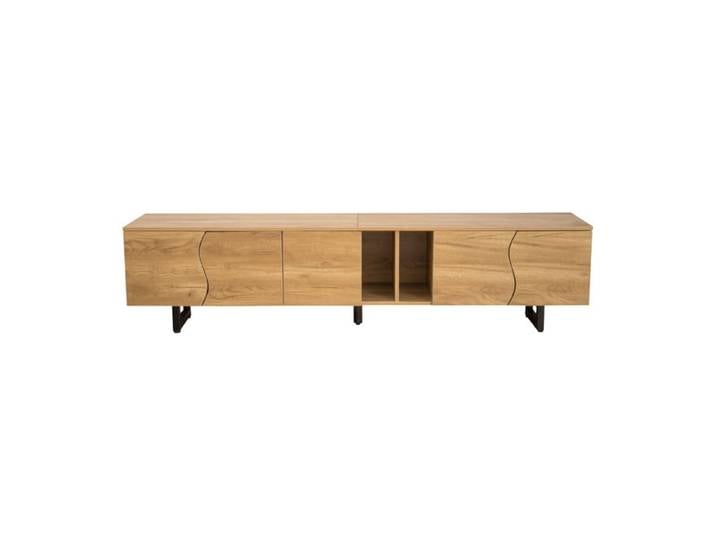 Meuble TV cinq portes design unique portes incurvées 191 x 38 x 46 5 cm