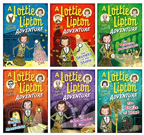 Bloomsbury Education (UK) The Lottie Lipton Adventures Series 6 Books Collection Set (The Curse of the Cairo Cat, The Secrets of the Stone, The Egyptian Enchantment, The Scroll