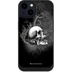 Nivocase Handyhülle für Apple iPhone 14 Hülle NIVOpure Case Schwarz Gothic Schädel Totenköpfe (Apple iPhone 14), Smartphone Hülle, Schwarz