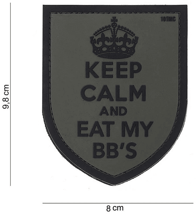 101 INC PVC Patch - Keep Calm (Färg: Grå)