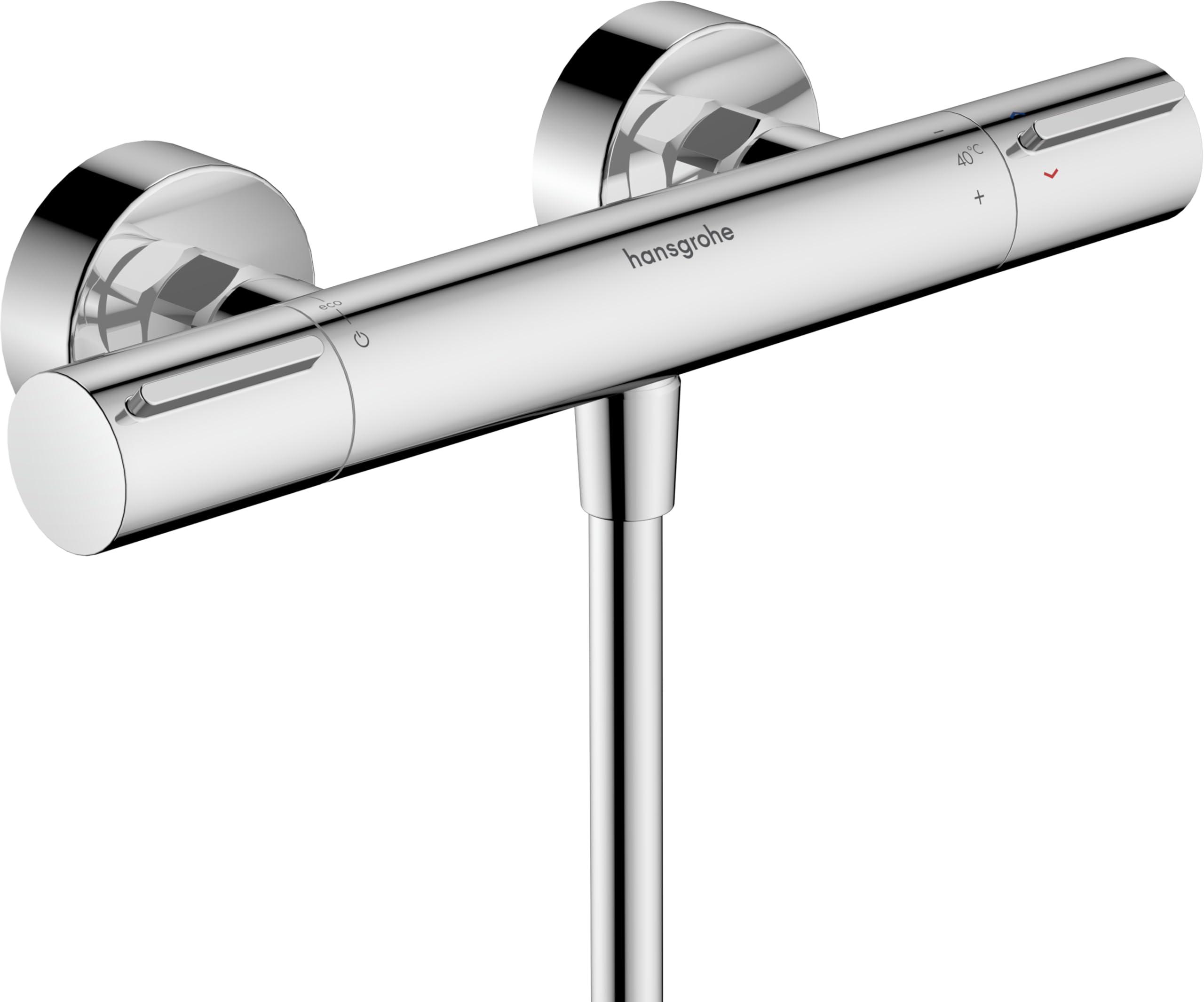 Aufputz-Duschthermostat mit EcoStop+, Chrom, 1 Funktion