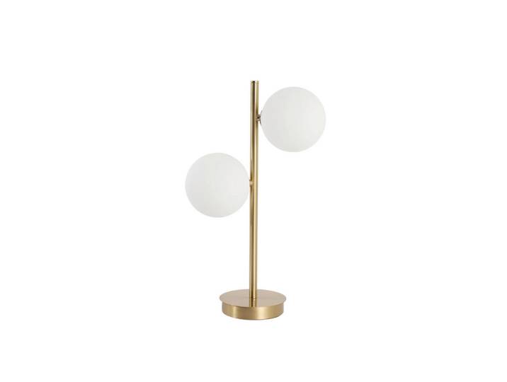 Tischleuchte, Goldfarben, Metall, 28x45 cm, RoHS, Lampen & Leuchten, Innenbeleuchtung, Tischlampen, Tischlampen