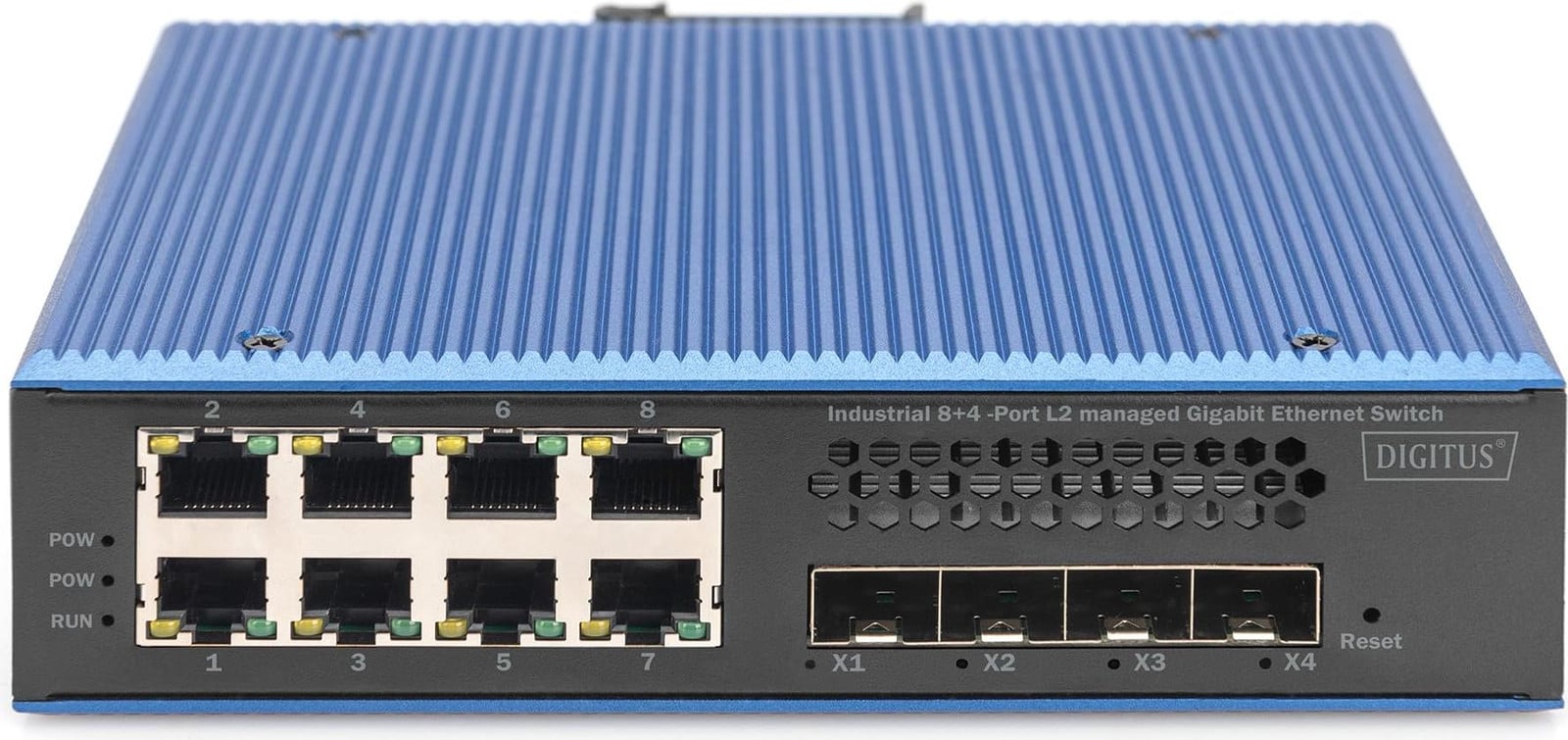 DIGITUS DN-651160 Industriële Gigabit Ethernet-switch, beheerd (L3), 8+4 poorten