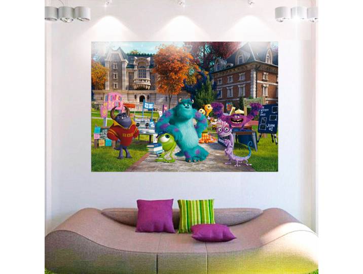 Poster Xxl Intisse Monstres Academy Pixar 155x115 Cm