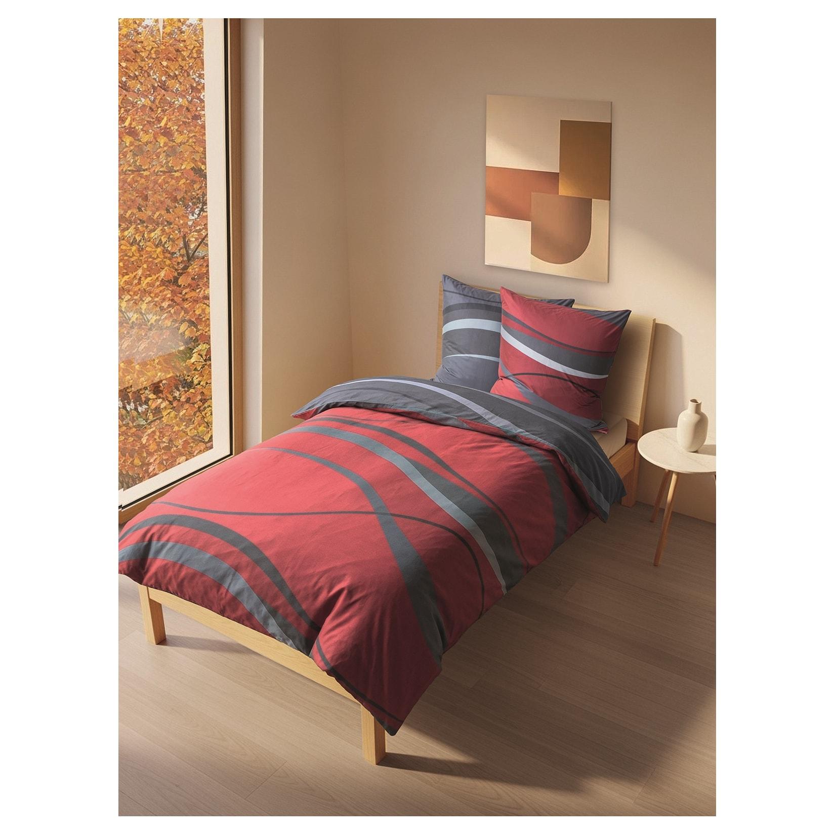 Dekor Bettwäsche Soft-Flanell 80x80 + 135x200 cm - Welle
