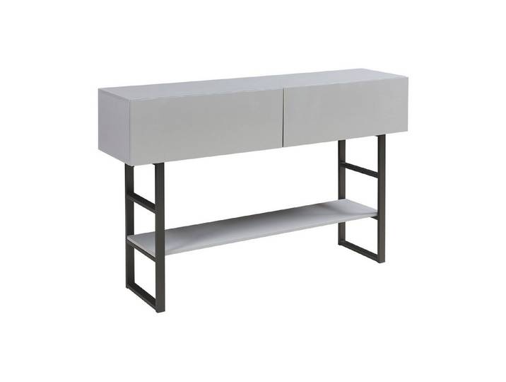 en.casa Konsolentisch, »Varberg« mit 2 Schubladen 75 x 120 x 30 cm Hellgrau