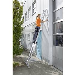 MUNK Günzburger Steigtechnik 32212 Aluminium Klappleiter inkl. Traverse Arbeitshöhe (max.): 4.7 m Silber 9.6 kg