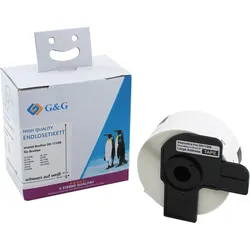 400 G&G Etiketten kompatibel zu Brother DK-11208 (38mm x 90mm) schwarz auf weiß