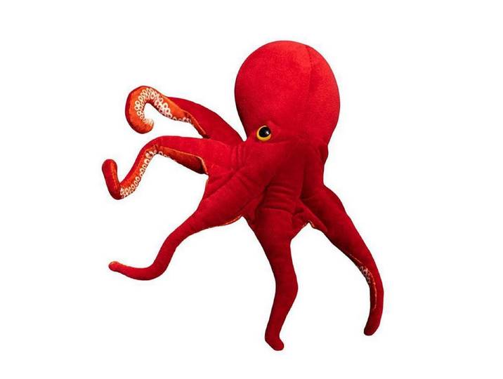 LuxusKollektion Kuscheltier Kuscheltier Oktopus Wendeplüsch Kissen Kinder Jungen Mädchen 75 cm Rot