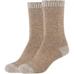 2er Pack camano Cosy Soft Cashmere Crew Socken Damen 8201 - nature 39-42