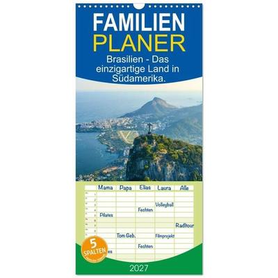 Familienplaner 2027 - Brasilien - Das einzigartige Land in Südamerika. mit 5 Spalten (Wandkalender, 21 x 45 cm) CALVENDO