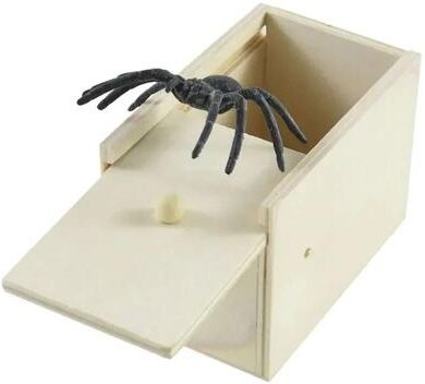 Inspired Finds Spider Surprise Prank Box Wooden Pop Up Spider Joke Toy For Halloween Parties Haunted Houses & Fun Gifts Spider Surprise Prank Box Wooden Pop Up Spider Joke Toy For Halloween Parties Haunted Houses & Fun Gifts