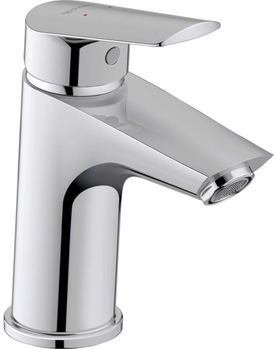 Duravit No. 1 Waschtischarmatur N11012002010 ohne Zugstangen-Ablaufgarnitur, Ausladung 100mm, Minus-Flow, chrom