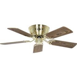 CasaFan FLAT 103-III MG-EA/BU Flügel Eiche antik/Buche Deckenventilator 65 W (Ø x H) 103 cm x 164 mm Messing (gebürstet) Wendbare Flügel, Winterbetrieb 5103045