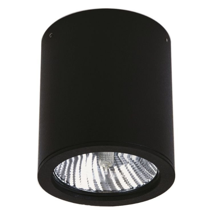Albert Cylinder Opbouwspots voor buiten plafond zwart