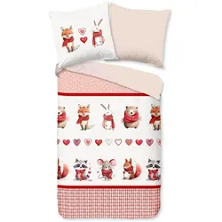 Traumschlaf, Bettwäsche, Fuchs Hase (Bettwäsche Set, 80x80 cm)