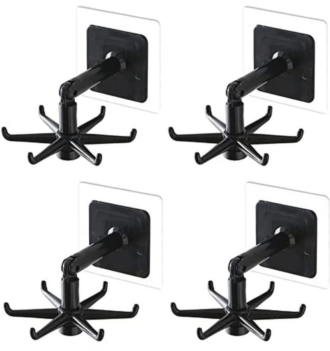 Set van 4 roterende vouwhaken voor de keuken en badkamer