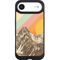 Nivocase Hülle für Apple iPhone Air Handyhülle NIVOcore Case Schwarz Berg Retro Sonnenschein (Apple iPhone Air), Smartphone Hülle, Schwarz