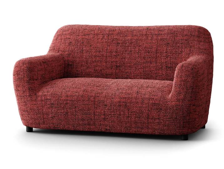Pflegeleichte Stretchbezüge in Mikrofaser-Qualität, Rot, Größe 102 (2-Sitzer-Bezug)