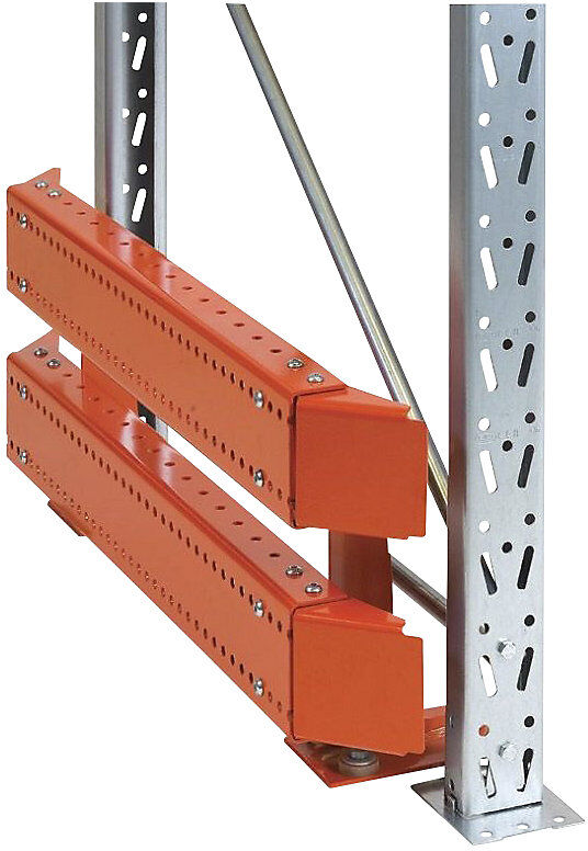 kaiserkraft Anfahrschutz für Palettenregal Space, HxB 400 x 2450 mm, orange