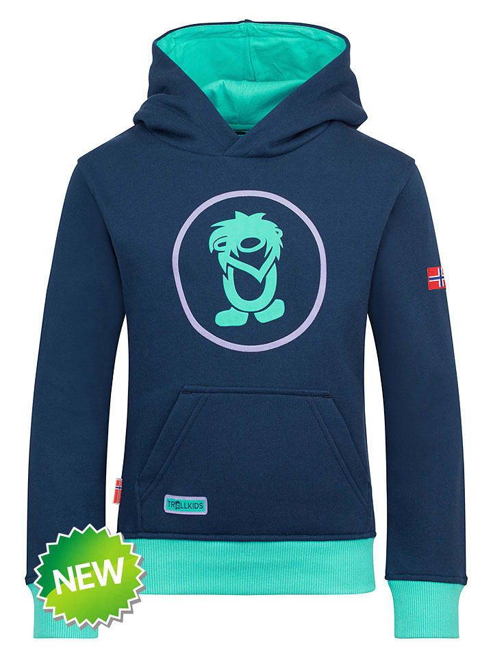 Trollkids Hoodie "Troll" in Blau - 140