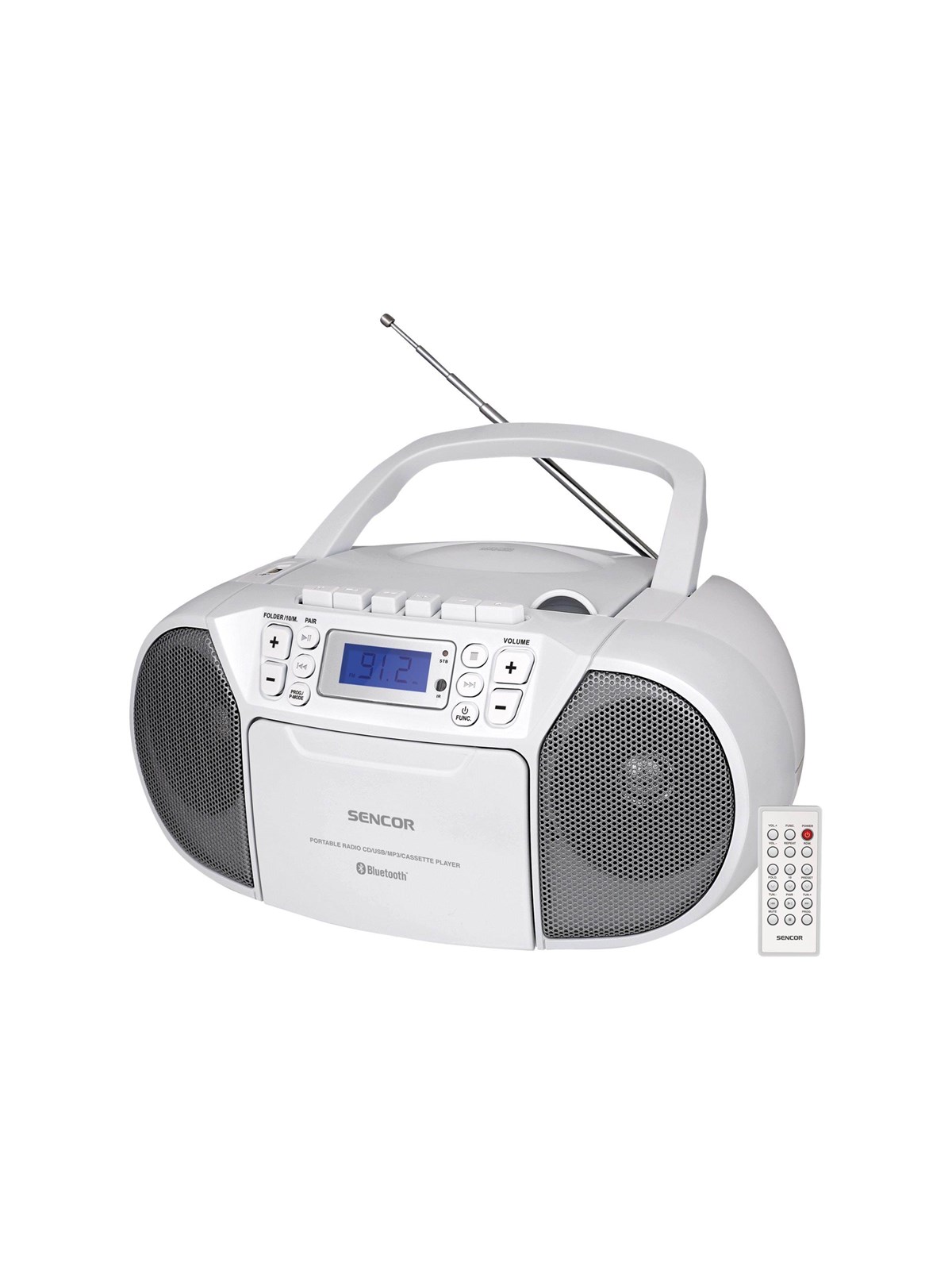 Sencor SPT 3907 W - boombox - CD USB-host Cassette Bluetooth