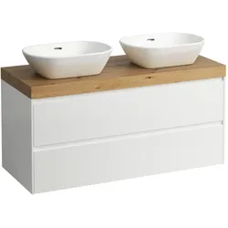 Laufen Waschtischunterbau + -platte LANI Wildeiche, 495x1185x580 mm, 2 Schubladen, Soft-Close multicolor