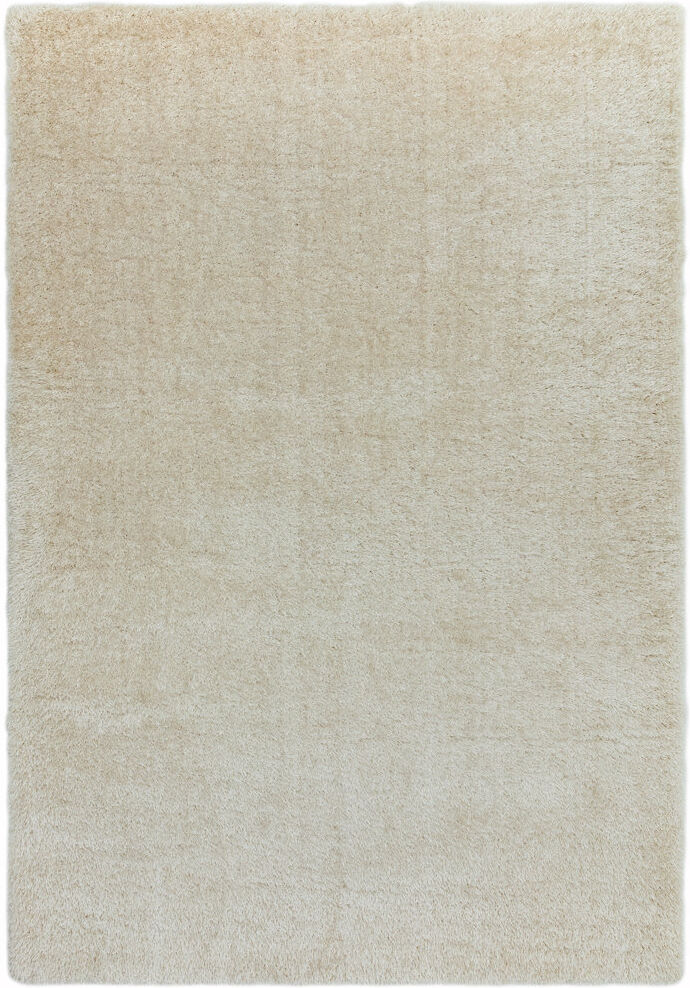 Ebern Designs Natonia Shiny Shaggy Beige Area Rug Beige Rectangle 80 x 150cm