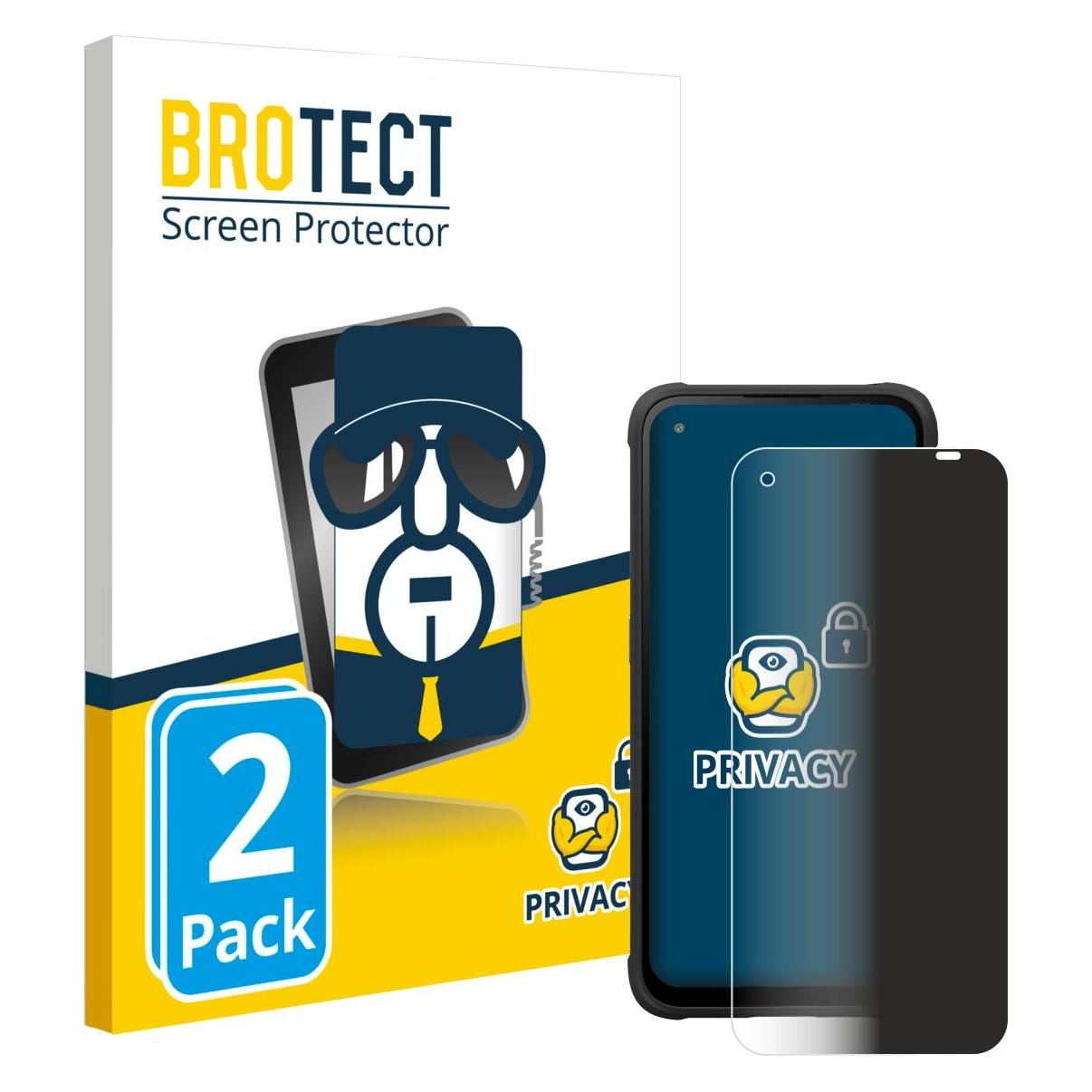 Brotect Sichtschutzfolie für Hammer Blade V 5G Anti-Spy Privacy Folie Blaulicht-Schutz (2 Stk., ZTE Blade V2020 5G) (4360608)