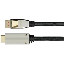Python GC M0220 DisplayPort 1.4 auf HDMI 2.0 A Stecker, 10 m, schwarz (10 m), Videokabel, Schwarz