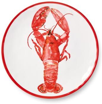 "Certified International Beach House Lobster Melamine Set of 6 Dinner Plate 11"" - 11.00""W x 11.00""D x 0.50""H"