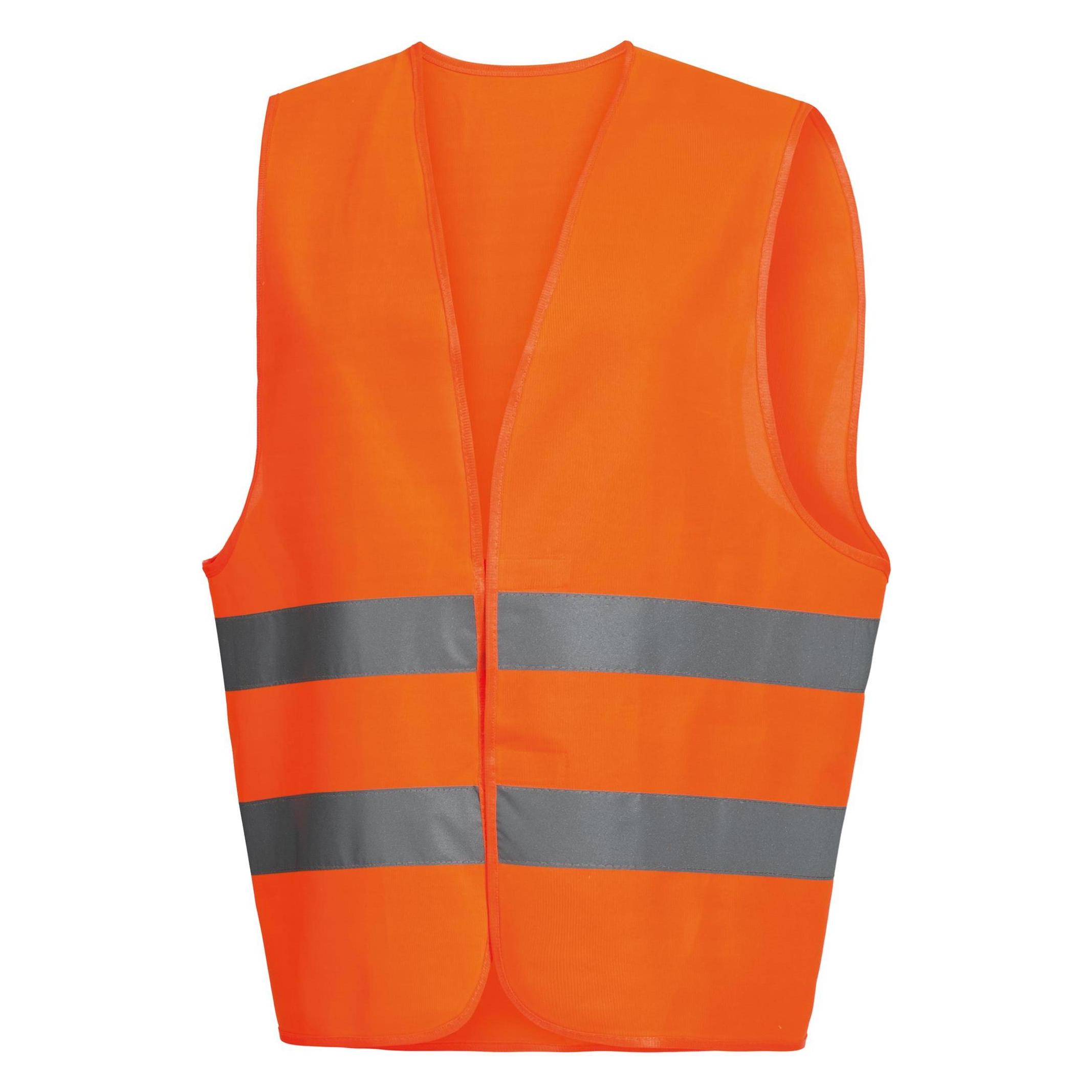 Nitras Warnschutz-Weste, neonorange (Farbcode: 4100), 120 g/qm, atmungsaktiv, mit Klettverschluss fü (XL) (1772015)
