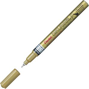 Pentel Lackmarker Paint Marker , wasserfest & permanent, gold, Rundspitze 0,7 mm, glänzend