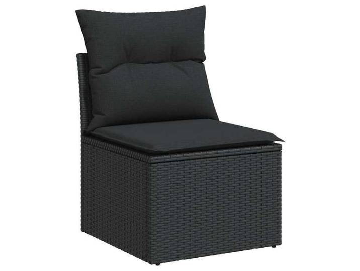 NEW 2025  Banc de jardin - GKK - Siège de jardin - sans accoudoirs coussins - noir résine tressée GGK2230