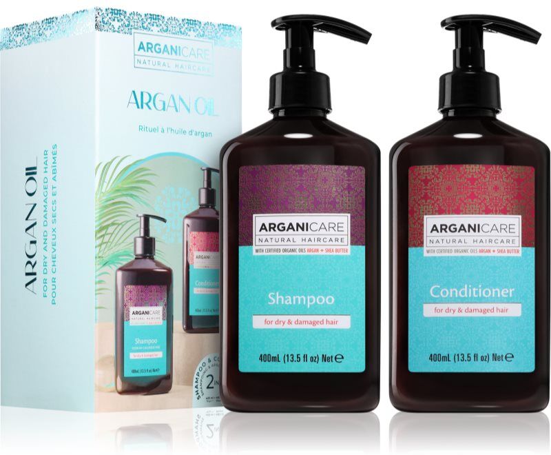 Arganicare Argan Oil Set coffret cadeau pour cheveux secs et abîmés 1 pcs