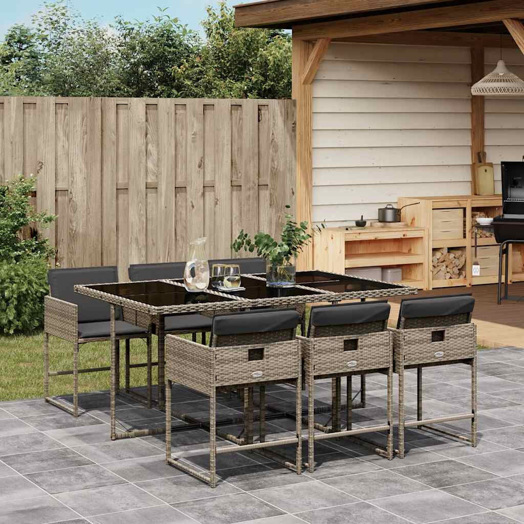 House of Hampton Patio Dining Set with Grey 73 cm H x 165 cm W x 106 cm D