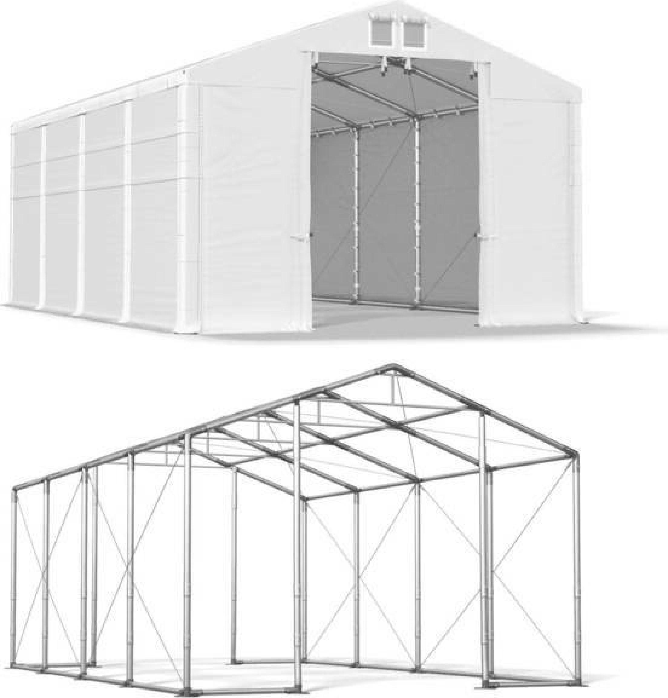 6x8 White Magazine Zelt WINTER PLUS MSD