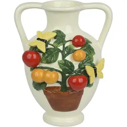 Vase TOMATE (LBH 26x20x16 cm) - weiß - LBH 26x20x16 cm