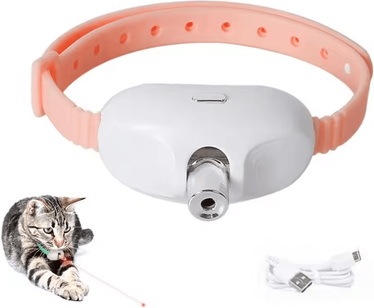 Inspire Curations LaserPaws Smart Rechargeable Cat Laser Collar pink