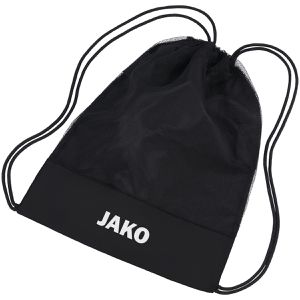 JAKO Turnbeutel Gymsack Team 2.0, schwarz, mit Kordelzug, aus Polyester, 44 cm